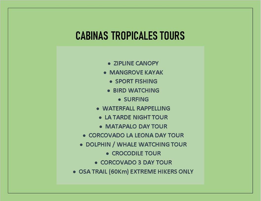 Cabinas Tropicales Puerto Jiménez Eksteriør billede